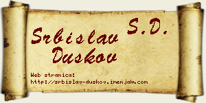 Srbislav Duškov vizit kartica
